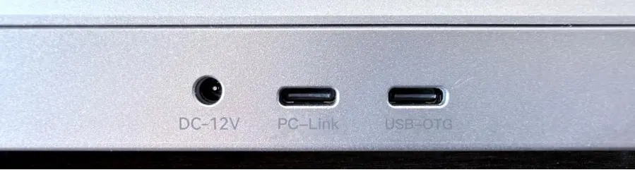 Type-C cable connected to CoreBar PC port for Windows integration