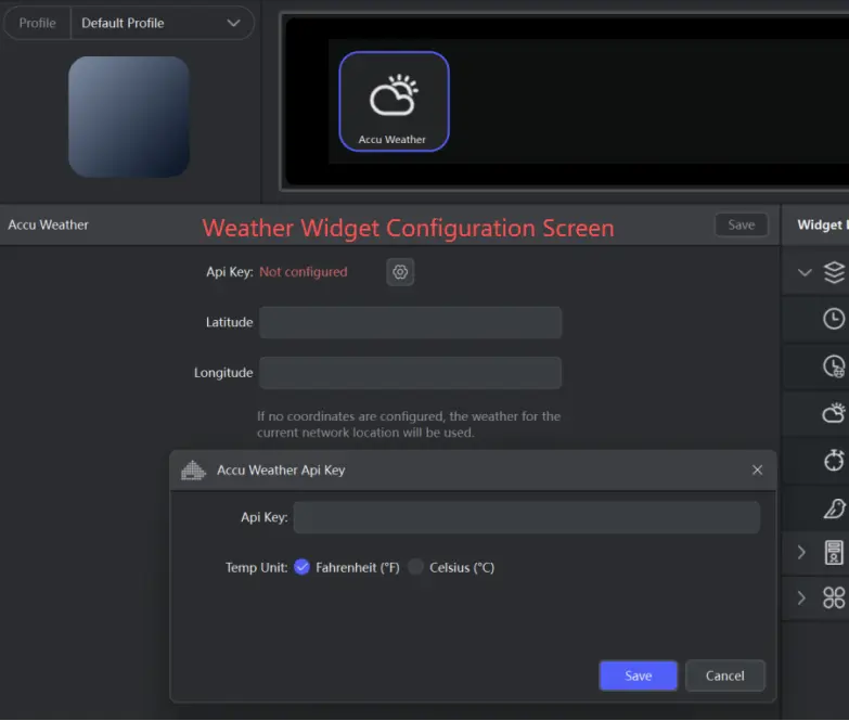 UltraWorkspace module configuration panel for KnobKey and DotKey