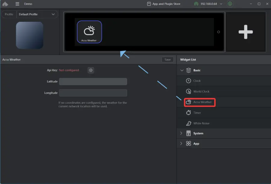Widget configuration in UltraWorkspace